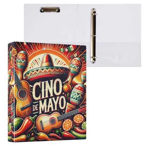 Mexico Cinco De Mayo Cute 3-Ringbuch 3,8 cm Ordner für Teenager-Mädchen von GAIREG