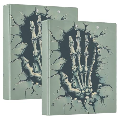 Skeleton Hand 1 1/2 3-Ringbuch Büroordner mit Taschen, 2 Stück von GAIREG