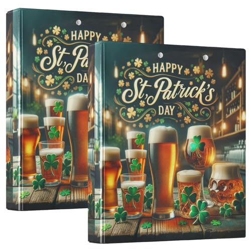 St. Patrick's Day Beer 3-Ringbuch Set mit 2 3,8 cm Ordnern für Schüler von GAIREG