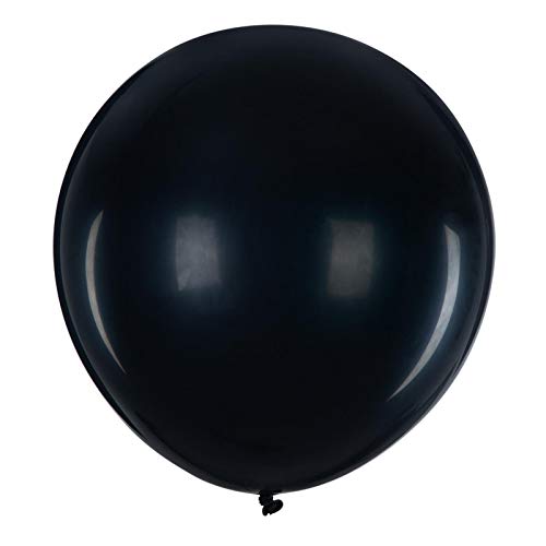 18 Zoll Großer Runder Luftballons Schwarzer Helium 12 Stücke Jumbo Dicke Latex Ballons Ø 45 cm für Hochzeit Valentinstag Geburtstag Taufe Kommunion Party Deko von GAKA FAVOR