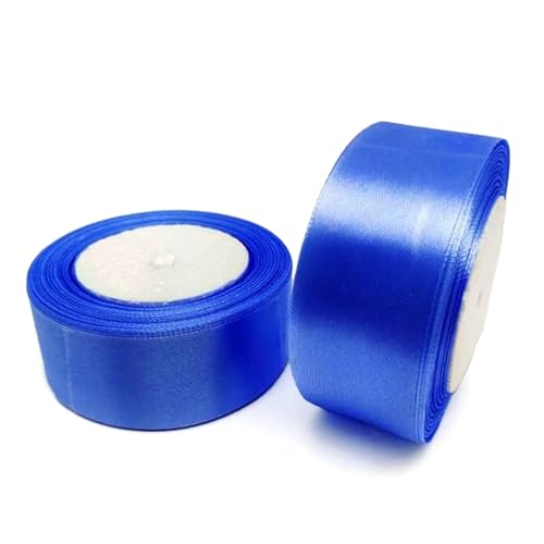 GAKA FAVOR Satinband Blau 38mm X 22 Meters (2 Rollen),Dekoration Geschenkband breit Schleifenband Bänder, Stoffband für Hochzeit, Taufe und Geburtstag Geschenke von GAKA FAVOR