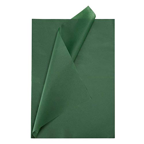 GAKA FAVOR Seidenpapier Dunkelgrüne - 50x70cm,10 Blatt Seidenpapier Geschenkpapier für Kunsthandwerk Ideen, Verpacken, Gastgeschenke von GAKA FAVOR