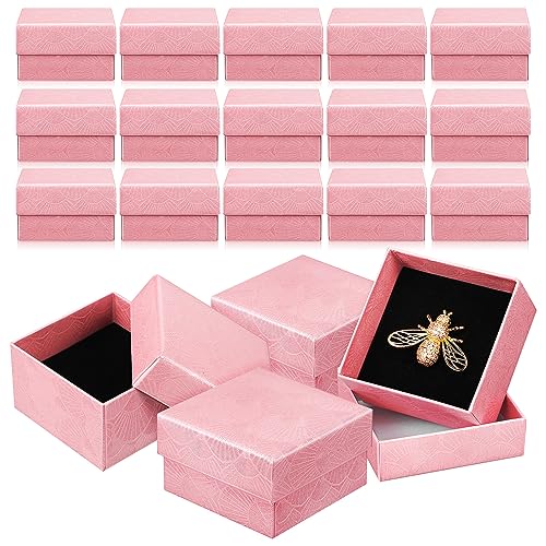 GALPADA 1 Satz Aufbewahrungsbox Für Schmuck Schmuckschatulle 5 X 5 Cm Rosa 24 Stück Zusätzliche Banker Versandboxen Transparente Boxen Für Kleinen Schmuck Faltbare Große 24 Stück von GALPADA