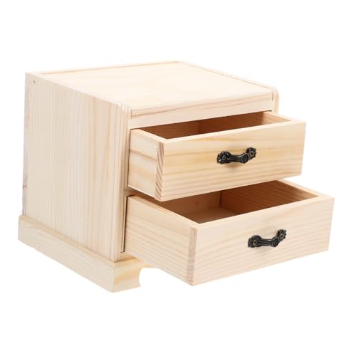 GALPADA Handgemachter Schmuckschatulle-organizer Aus Holz Leichtes Schneeton-design für Kommode-obermaterial von GALPADA