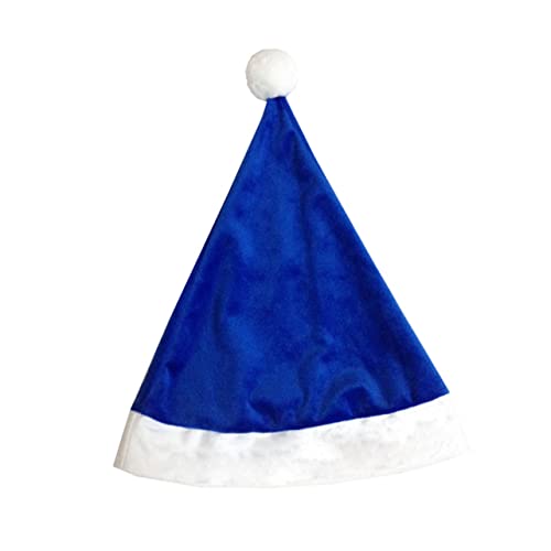 GALPADA 1 Stück Weihnachtsmütze santa claus hat weihnachtsmannmützen christmas dekoration weihnachtadeko Weihnachtskranz weihnachtssocken dekorationen festliche Lieferungen Zwergbärte Blue von GALPADA