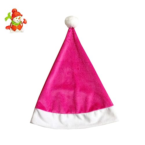 GALPADA 1 Stück Weihnachtsmützen weihnachtsbaum kissen lustige Weihnachtsmütze Lustiger Hut Weihnachtsbaumspitze beleuchtet rotierend Weihnachten santa claus hat weihnachtsmannmützen Rosa von GALPADA