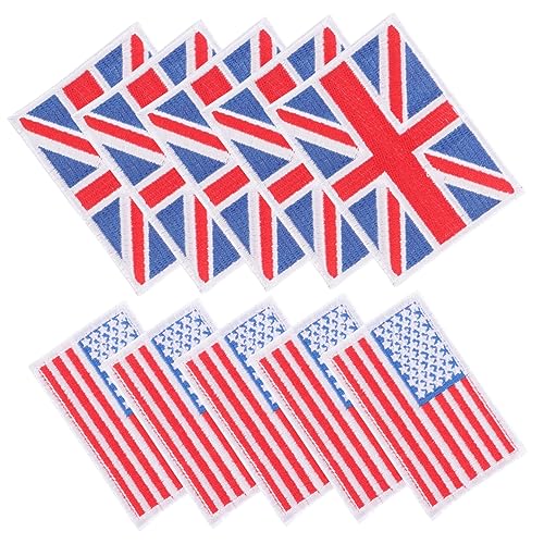 GALPADA 10st Aufnäher Zum Aufbügeln Für Jeans Usa-flaggen-patch Bügelflicken Für Kleidung Kleine Flecken Große Flecken Usa-patch Usa-flagge-applikation Stickflicken Aufbügeln Polyester von GALPADA