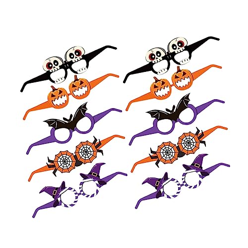 GALPADA 10st Halloween-brille Cartoon-party-brille Neuartige Partybrille Multifunktionale Partybrille Hexenhut Brille Requisiten Für Halloween-fotoautomaten Gläser Brille Für Kinder Papier von GALPADA