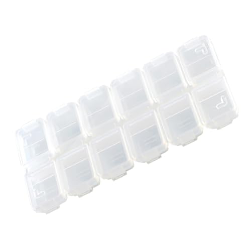 GALPADA 12 Ohrringbehälter aufbewahrungsdose storage boxes pillenboxen durchsichtige boxen schmuckkassette aufbwahrungs-box schmuckschatullen Schmuck-Organizer Schmuckbehälter Weiß von GALPADA