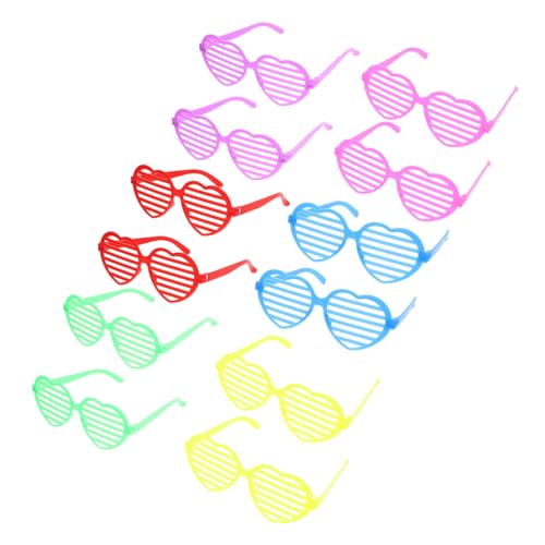 GALPADA 12 Stück Shutter Brille Herz Brille Party Cosplay Brille Strand Party Brille Lustige Brille Requisiten Für Fotokabine Foto Requisite Party Brille Für Erwachsene Foto von GALPADA