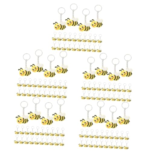 GALPADA 120 Stk Biene Schlüsselanhänger Aufkleber Bienenstock Schlüsselanhänger Lecker Schlüsselanhänger Mit Honigbiene Pvc-cartoon-bienen-schlüsselanhänger Geschenktüte Dekor Panda Metall von GALPADA