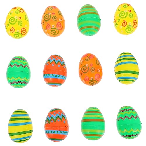 GALPADA 12Stücke Imitation Verzierungsset Aus Kunststoff Halboffene Ostereier Für Kreative Partydekorationen Zubehör Für Ostern Und Festliche Anlässe GALPADA 12Stücke Imitation Verzierungsset Aus Kunststoff Halboffene Ostereier Für Kreative Partydekorationen Zubehör Für Ostern Und Festliche Anlässe von GALPADA