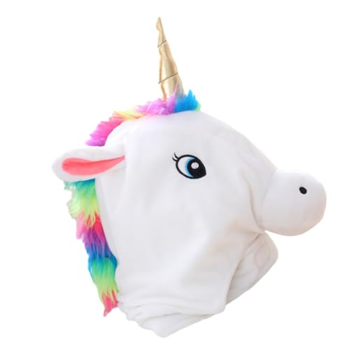 GALPADA 1stk Einhorn-kopfbedeckung Party-einhorn-hut Kostüm Für Kinder Plüschmütze Plüschhut Anziehen Plüschtierhut Halloween-kopfbedeckung Einhorn Hut Kostüm Plüsch Und Pp Baumwolle Weiß von GALPADA