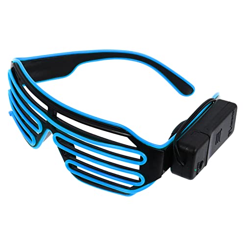 GALPADA 2 Paar Shutter-brille Dunkles Dekor Shutterbrille Beleuchten Leuchtende Sonnenbrille Nachtclub-brille Interessante Leuchtgläser Blinkende Brillen Silvesterparty Blue Pvc-kunststoff von GALPADA