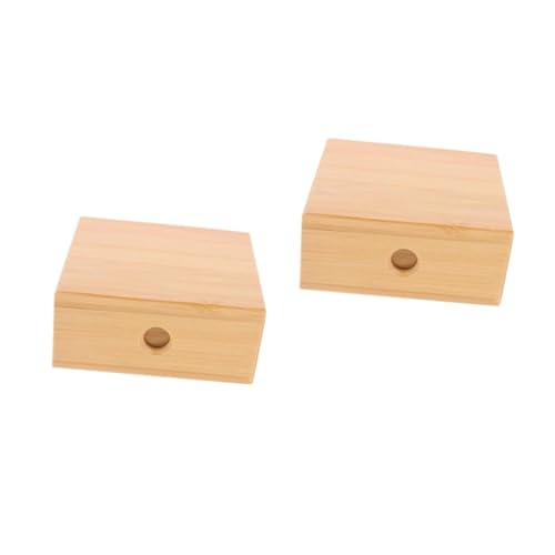 GALPADA 2 Teilige Box Schmuckschatulle Retro Kleidungsboxen Zur Dekoration Schmuckkästchen Einzigartige Raumdekoration Holzkisten Schmuckschatullen Für Frauen Schmuck von GALPADA