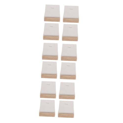 GALPADA 3 Sätze Halskettenständer Schmuck Halskettendisplay Aus Holz Halskette Anzeige Halsketten-organizer Für Frauen Anhänger-display Armbandständer Flanell Beige 4 Stück * 3 von GALPADA