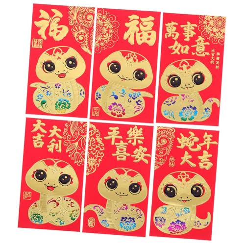 GALPADA 36 Stück Teiliges Chinesische Neujahrsumschläge Schlangenjahr Rote Geldumschläge Traditionelle Frühlingsfest Dekoration Vielseitige Year Money Bags Leuchtend Rotes Design GALPADA 36 Stück Teiliges Chinesische Neujahrsumschläge Schlangenjahr Rote Geldumschläge Traditionelle Frühlingsfest Dekoration Vielseitige Year Money Bags Leuchtend Rotes Design von GALPADA