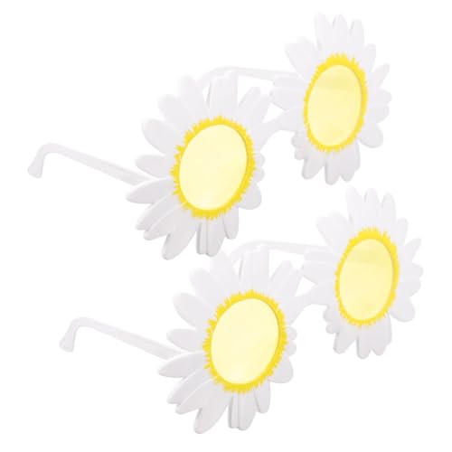 GALPADA 4 Stück Cosplay-party-brille Sonnenblumen-partygläser Espejuelos Para Mujer Hawaii-party-brille Blumendekor Brille Für Kinder Lustige Brille Gänseblümchen-gläser Kostümparty-brille von GALPADA