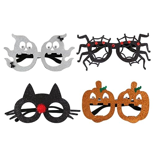 GALPADA 4 Stück Halloween-brille Halloween-party-brille Geburtstag Sonnenbrille Sonnenbrillen Begünstigt Brille Für Halloween Partybrille Halloween-cosplay-brille Spinnennetz-brille Stoff von GALPADA