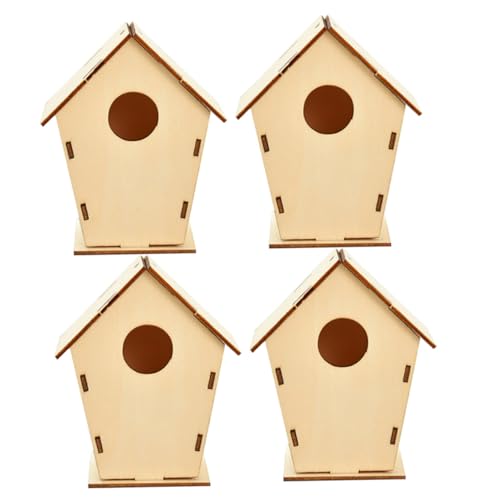 GALPADA 4 Stück Teiliges DIY Holzhaus zum Bemalen Natürliche Leichte Weihnachtsdekoration für Baum Party Einfach zu Montierende Handbemalbare Weihnachtsbaum Anhänger aus Glattem Naturholz GALPADA 4 Stück Teiliges DIY Holzhaus zum Bemalen Natürliche Leichte Weihnachtsdekoration für Baum Party Einfach zu Montierende Handbemalbare Weihnachtsbaum Anhänger aus Glattem Naturholz von GALPADA