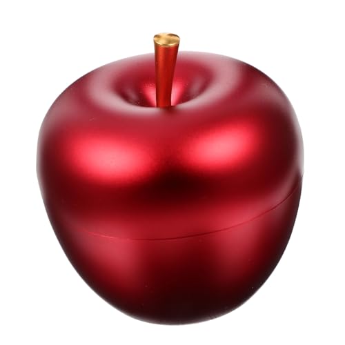 GALPADA 4er-box Apple Schmuckschatulle Apfel Gefüllte Klöppeläpfel Gefüllte Behälter Mit Hüpfenden Äpfeln Karte Schmuck Organizer Klar Behälter Mit Deckel Aluminiumlegierung Rot von GALPADA