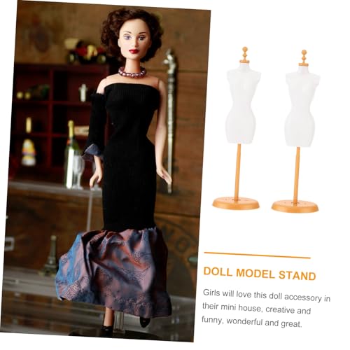 GALPADA 5 Stück Puppenständer Mini Mannequin Support für Puppenkleidung Display Langlebiger Weiß Gold Halter für Doll Model Stand für Puppensammler GALPADA 5 Stück Puppenständer Mini Mannequin Support für Puppenkleidung Display Langlebiger Weiß Gold Halter für Doll Model Stand für Puppensammler von GALPADA