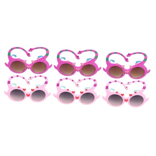 GALPADA 6 Stk Dinosaurier-Partybrille weingläser bunt lustige verkleidung party brille lustig Neuheit Partybrillen Mini-High-Heels-Spielzeug lustige Brille Dinosaurier-Brille von GALPADA