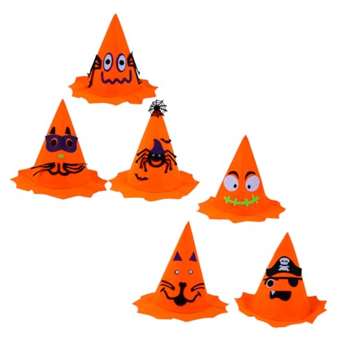 GALPADA 6St Halloween-Kürbishut halloween hut halloween Halloween party props Pumpkin hat Kinderhalloween Halloween-Kürbiskappe Bühnenaufführungshut Halloween-Kostümzubehör Vlies von GALPADA