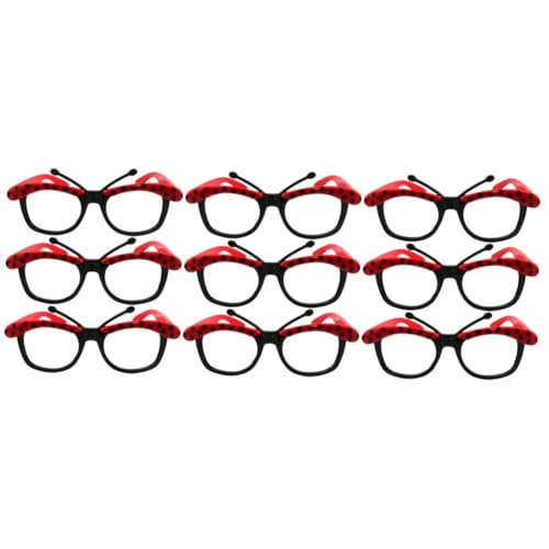 GALPADA 9 Paare Halloween-Kostüm Schweinefleisch Mode Sonnenbrillen lustige Brille trendige sonnenbrille Brillenparty Make-up-Brille Partybrille lustige Festivalbrille Halloween-Brille rot von GALPADA