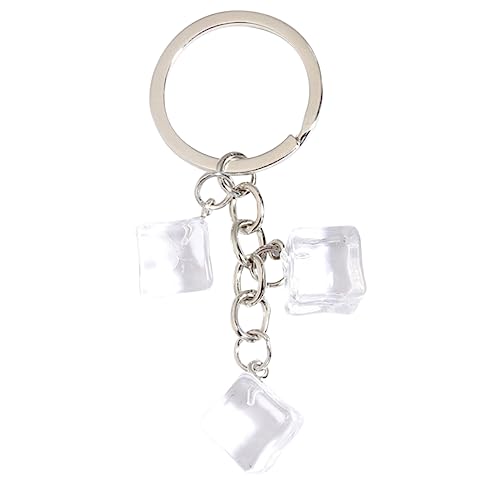 GALPADA Eiswürfel Schlüssel anhänger Behälter Trichter Eiswürfelschale für Tumbler Ring Block eisformen eiswürfelbehälte auto schlüsselanhänger Schlüsselanhänger-Accessoires für Damen Harz von GALPADA