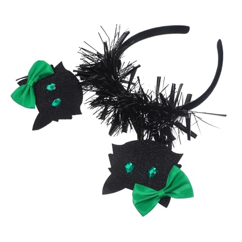 GALPADA Halloween-stirnband, Schleife Und Katzen-haarband, Haarspange, Halloween-haarschmuck von GALPADA