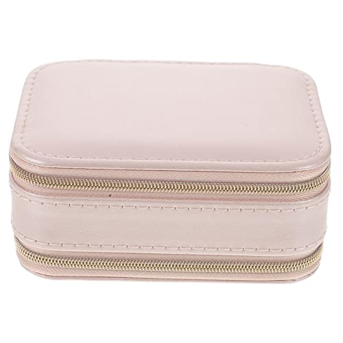 GALPADA Kasten Aufbewahrung sbox für Schmuck Halskette Schmuckkästchen zum Verpacken travel schmuckbox travel jewelry case reise schmuckschatulle Tragbarer Schmuckorganisator Flanell Rosa von GALPADA