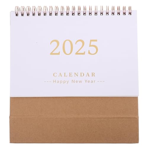 GALPADA Kleiner Tischkalender 2025 Akademischer Kalender Mini-Tischkalender Dickes Papier Doppeldraht-Kalenderbindung Zuhause Oder Im Büro Multi von GALPADA