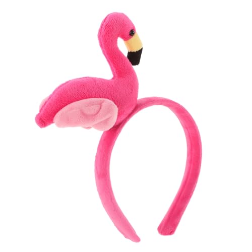 GALPADA Plüsch Flamingo Haarbügel Kreativer Kopfschmuck Für Geburtstagsfeiern Und Weihnachten Flauschiger Flamingo Haarschmuck Für Besondere Anlässe von GALPADA