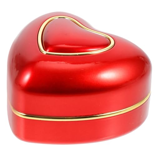 GALPADA Ringbox in Herzform Anzeige Ringe Kasse LED Karte für valentinstag valentinsgeschenk schmuck-aufbewahrung Herzförmige Schmuckschatulle wedding present Plastik rot von GALPADA