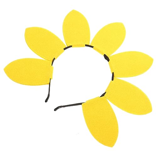 GALPADA Sonnenblumen-stirnband Haarband Sonne Stirnband Kostüm Blumenstirnband Für Babymädchen Stirnbänder Für Mädchen Neuartige Stirnbänder Sonnenblumenkrone Partystirnband Vlies Yellow von GALPADA