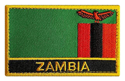 GAMESPFF Taktische Aufnäher von Each Country, Zambia, zum Aufbügeln von GAMESPFF