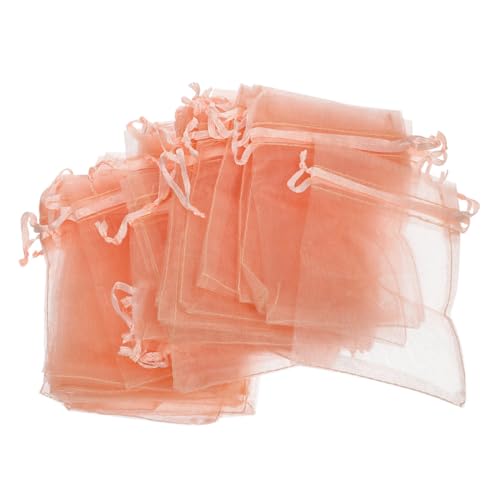 GANAZONO 100 Stück Kleine Organzabeutel Transparente Organzabeutel Organza Geschenkbeutel Transparente Netzbeutel Organza Kordelzugbeutel Boxen Netz Geschenkbeutel Netzbeutel von GANAZONO