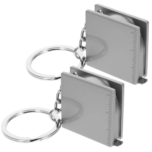 GANAZONO 2 Stück Maßband Schlüsselanhänger Mini Tragbares Maßband Stahl Zuglineal Schlüsselanhänger Taschenbandmaß 1 M Einziehbares Maßband von GANAZONO