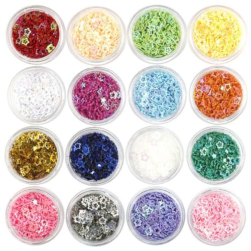 GANAZONO Boxen Körperglitter Pailletten Für Nageldesign Und Make Up Glitzer Nageldekoration Farben Für Kreative Bastelprojekte Und DIY Maniküre von GANAZONO