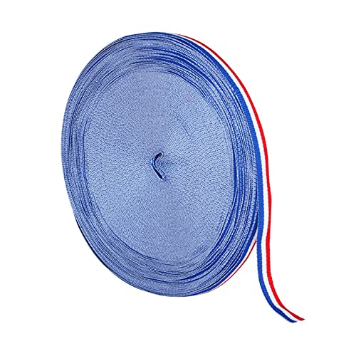 10M Tricolor dekoratives Nylonband Rot Weiß Blau fürfür Kunst Handwerk und andere Nationale Feierlichkeiten (10M X 15MM) von GANGYUAN