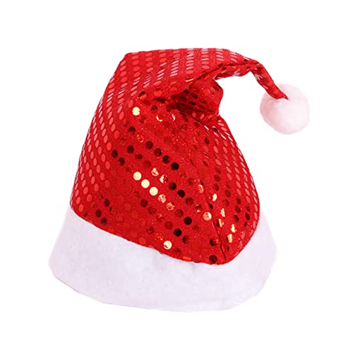 GANYKQ Weihnachtsmütze, Mütze, Kostüm für Erwachsene, Herren, Damen, mit Glitzer, Weihnachtsbaum-Hängedekoration, 5 Stück von GANYKQ