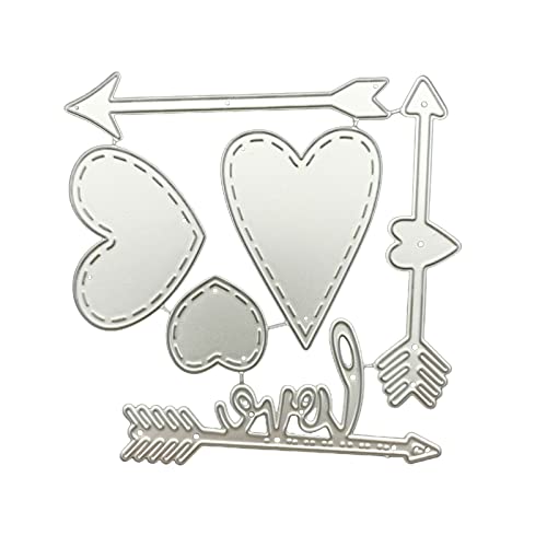 Metall-Stanzformen zum Valentinstag, handgefertigt, Scrapbooking, Prägezubehör für Kinder und Mädchen von GANYKQ