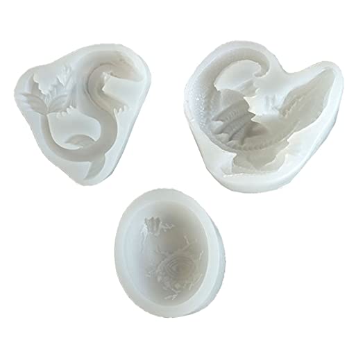 3 PCs Dinosaurier Epoxidharz Schimmelpilze Clay Seife Guss Silikonform Ornamente Dekorationen Machen Werkzeuge von GAOINTELL