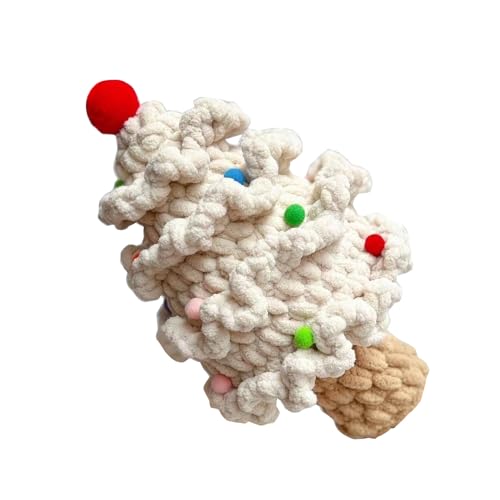 Gehäkelte Weihnachtsbaumdekoration. Hübsche Fertige Baumfest Ornament. Entzückende Tischaccessoires Für Neujahrsfeiertage. Weihnachtsbaum. Gestrickter Weihnachtsbaum Mit Feiertagsthema. Häkelhandwerk von GAOINTELL