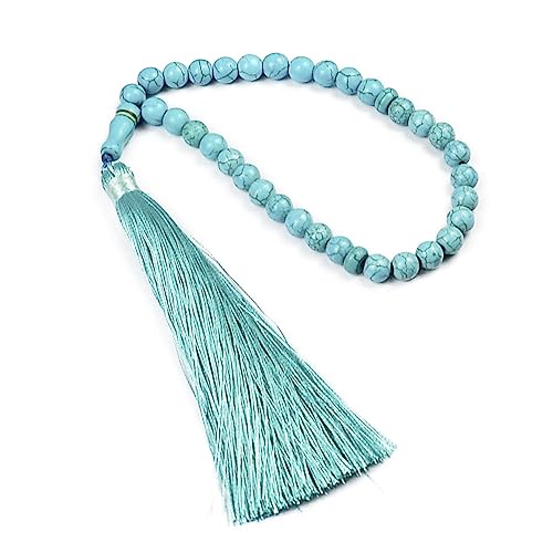 33/99 Perlen, religiöses Tasbih-Gebetsperlen, türkis, für Herren und Damen, Schmuck für Damen und Herren von GAOSHA