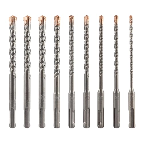 GAOSHA Set mit 8 Standard-Plus-Hammerbohrern, Steinbohrer-Set, Nuten, 4 mm, 5 mm, 6 mm, 8 mm, 10 mm, 12 mm, 14 mm, 16 mm von GAOSHA