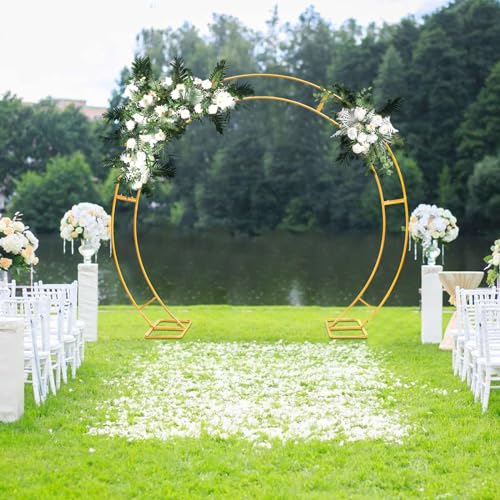 Hochzeitsbogen, Ballonbogen, Bogenhalterung, Hochzeitsbogen, rund, Gartenbogen, für den Außenbereich, geeignet für Hochzeit, Geburtstag, Verlobung von GAOUSD