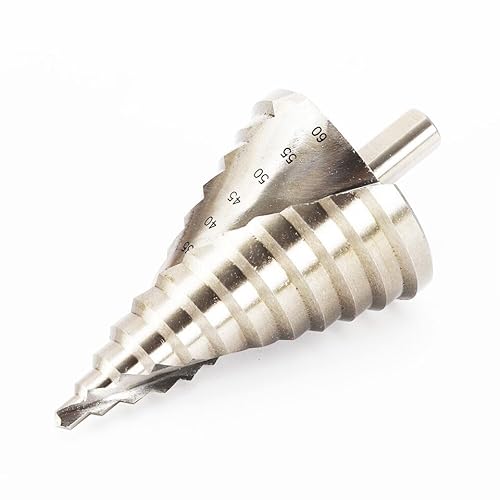 Stufenbohrer Kegelbohrer Schälbohrer Spiralförmig Gerilltes Bit Schrittbohrer Stahl Kegelbohrer 6-60mm Für Edelstahl Stufenbohrer Holz,Grifflänge 13mm von GAOUSD