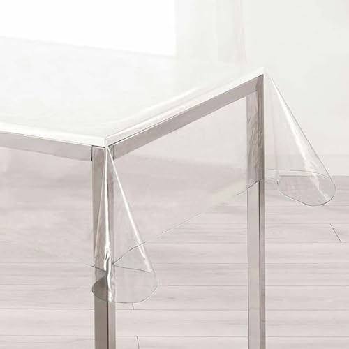 Tischfolie Transparent, 153 * 213cm Tischschutz mit schräger Kante, Tischdecke Tischschutz, Tischdecken Fettdicht Tischdecke zum Esstische, PVC Wasserdicht Tischdecken Durchsichtig Abwaschbar von GAOUTO